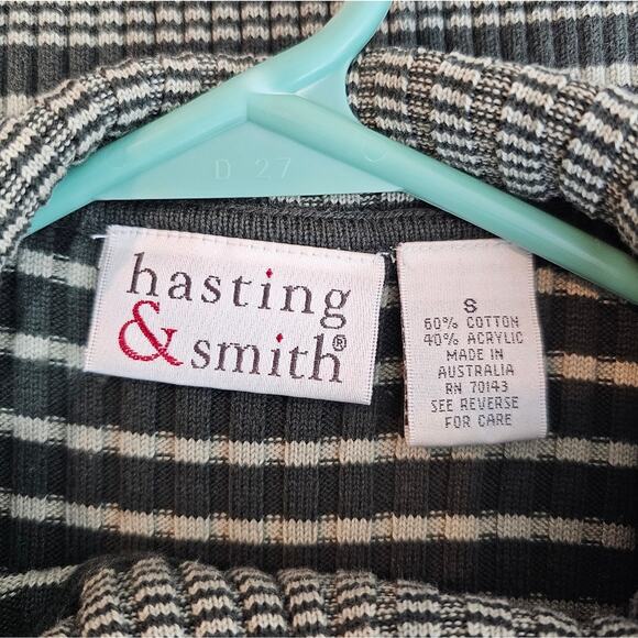 Hasting & Smith 2 Striped Turtlenecks Long Sleeve Sweater Sm Made in Australia - Picture 4 of 11